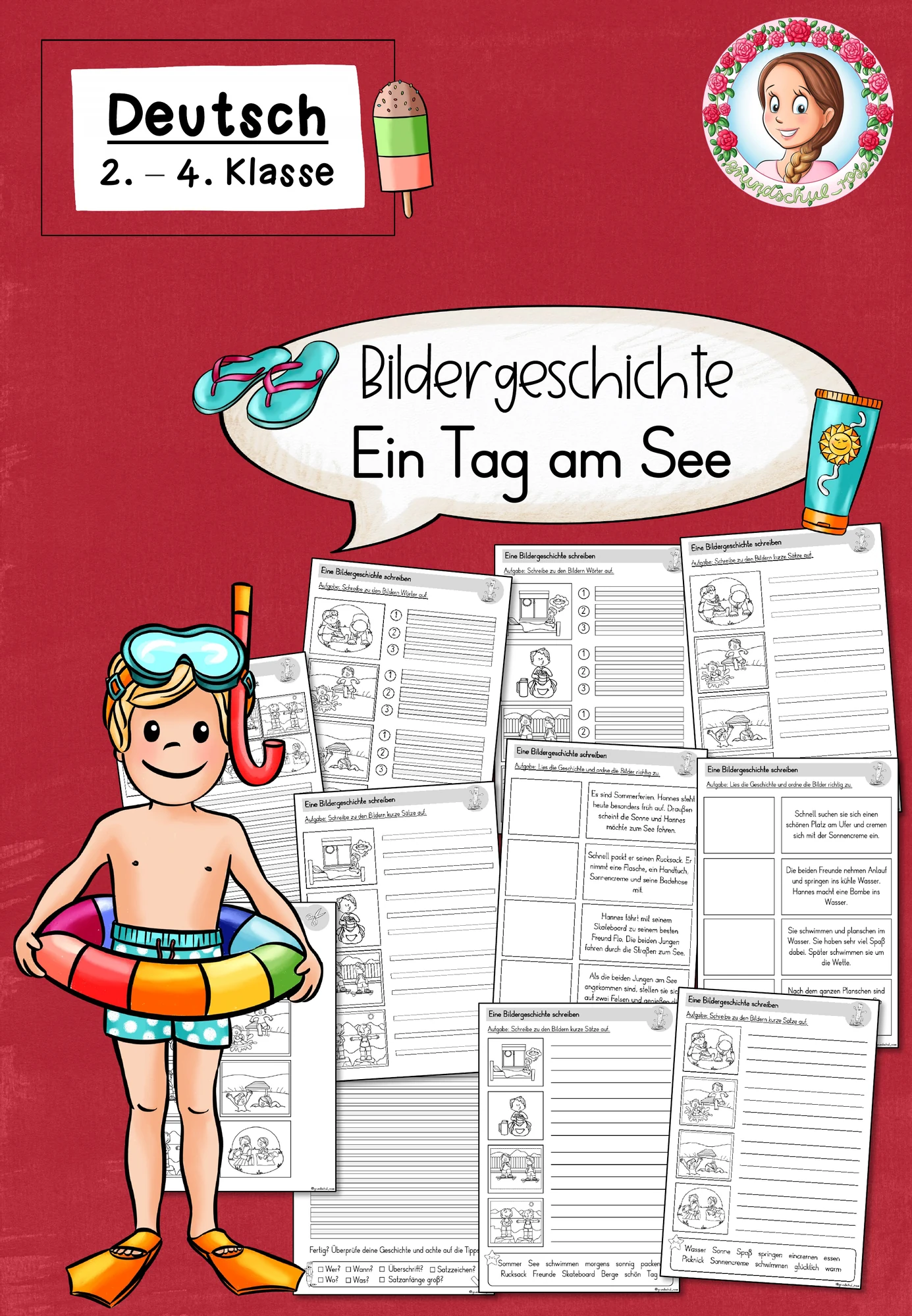 Bildergeschichte Sommer | Geschichten schreiben Klasse 2-4