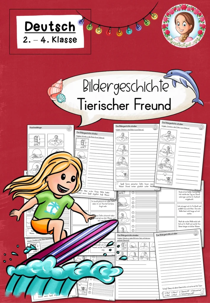 Bildergeschichte Sommer Tierischer Freund - Geschichten schreiben Klasse 2-4
