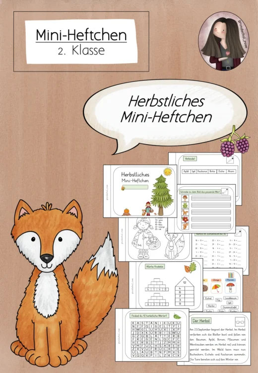 Herbst: Mini-Übungsheft Deutsch & Mathematik (2. Klasse)
