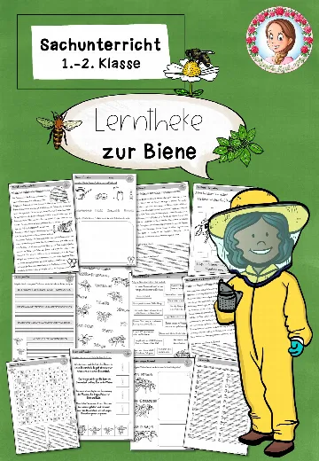 Cover: Biene Sachunterricht Klasse 1-2 | Freiarbeit & Lerntheke – digitales Unterrichtsmaterial für die Grundschule
