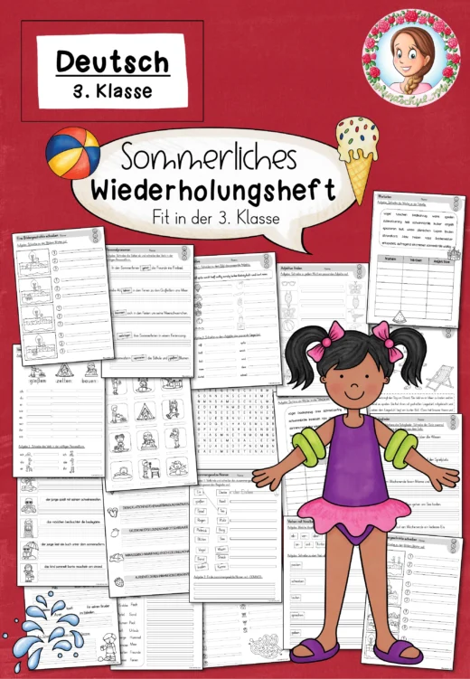 Deutsch-Wiederholung Sommer – Fit für die 4. Klasse (Übungsheft)
