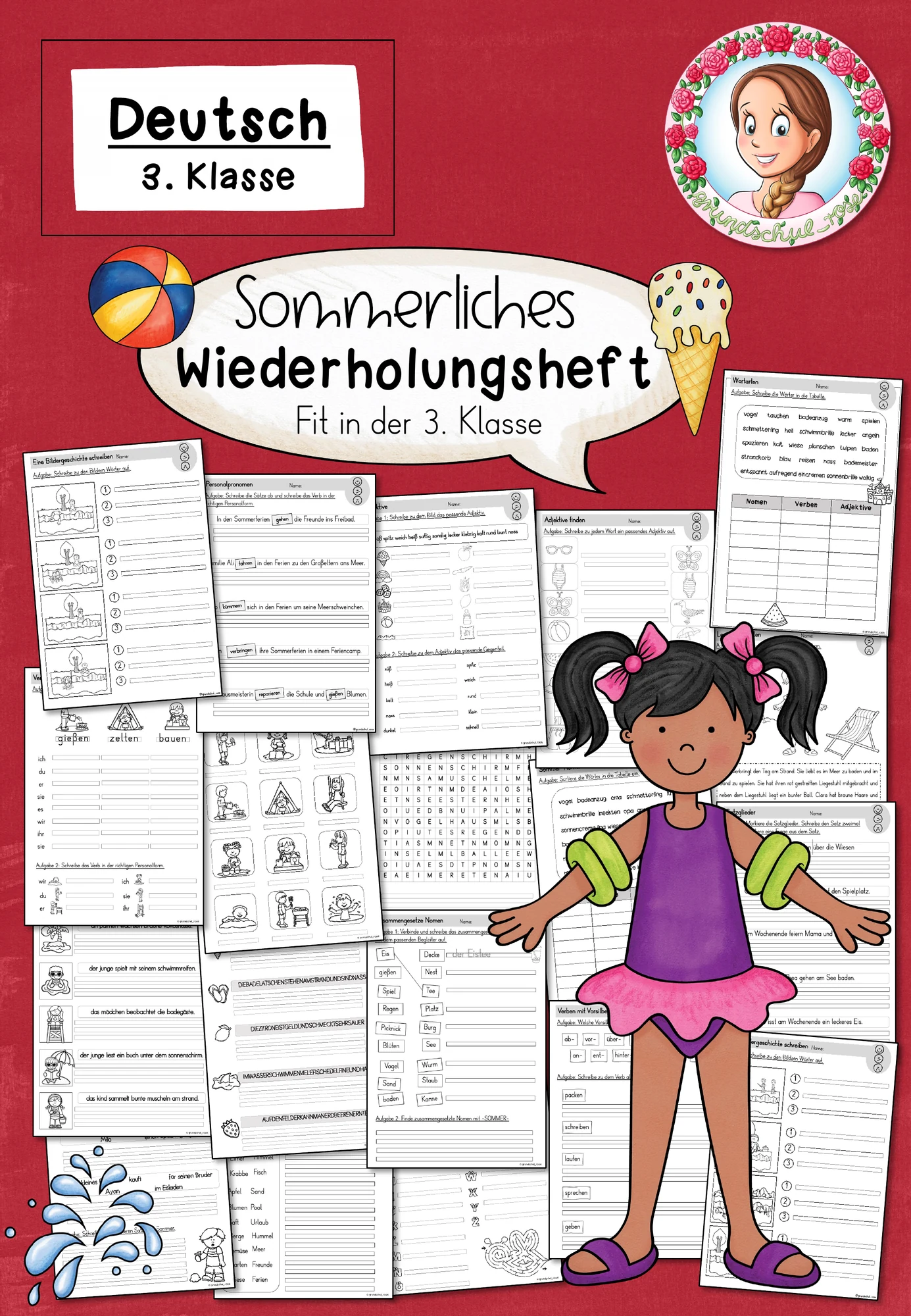 Fit für Klasse 4 Deutsch | Wiederholungsheft Klasse 3