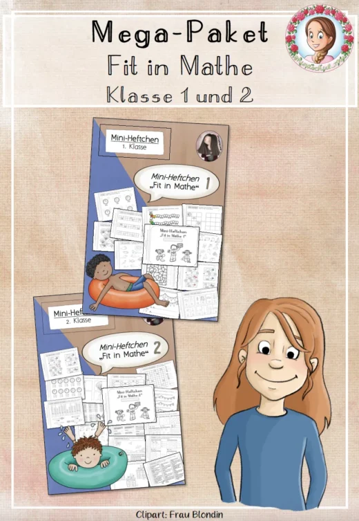 Mathe-Wiederholung Klasse 1 & 2 – Fit in Mathe MEGA-Paket