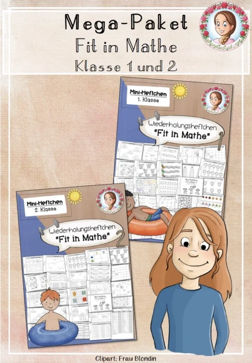 Mathe-Wiederholung Klasse 1 & 2 – Fit in Mathe MEGA-Paket