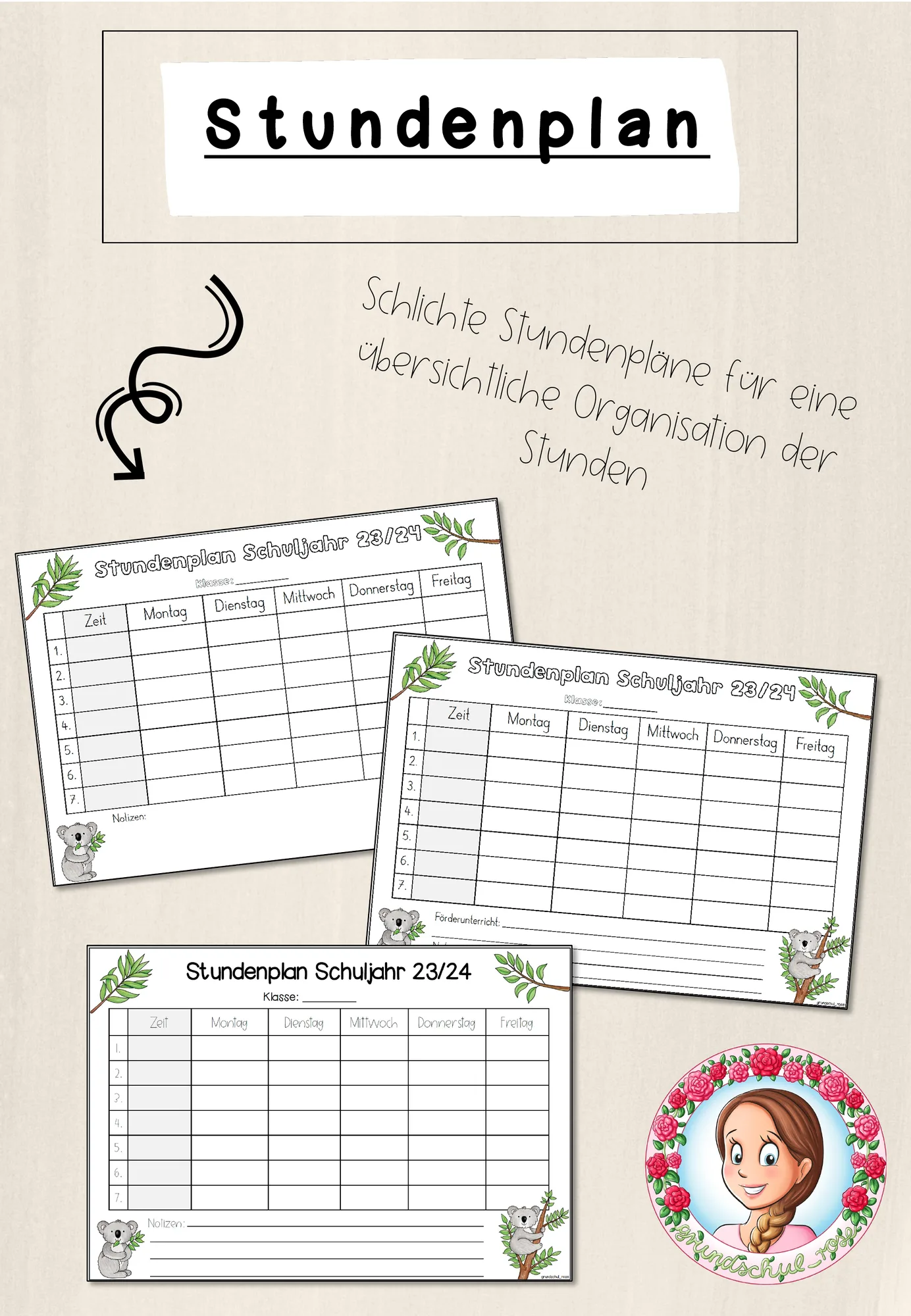 Koala-Klasse: Stundenplan (Classroommanagement)