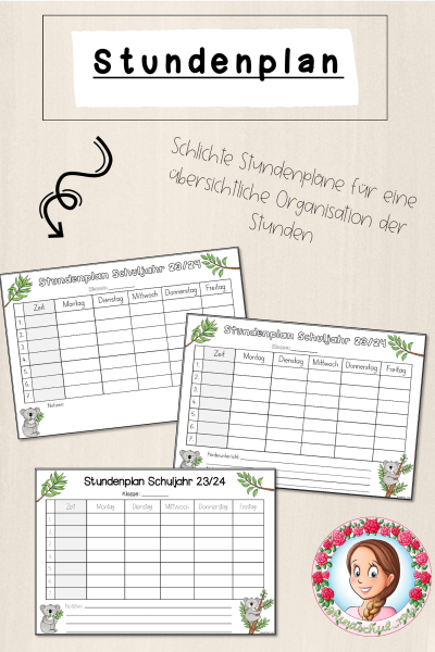 Koala-Klasse: Stundenplan (Classroommanagement) (874692)