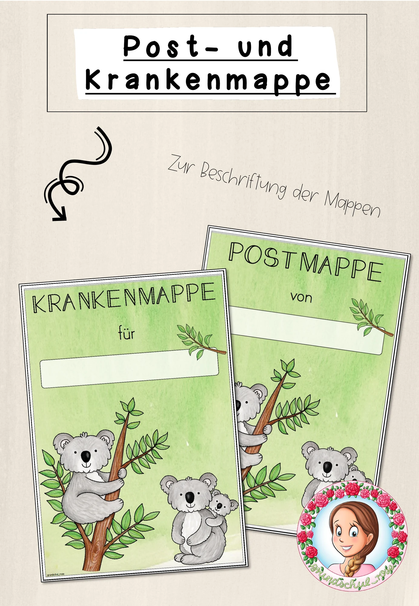 Koala-Klasse: Post- und Krankenmappe (Classroommanagement)