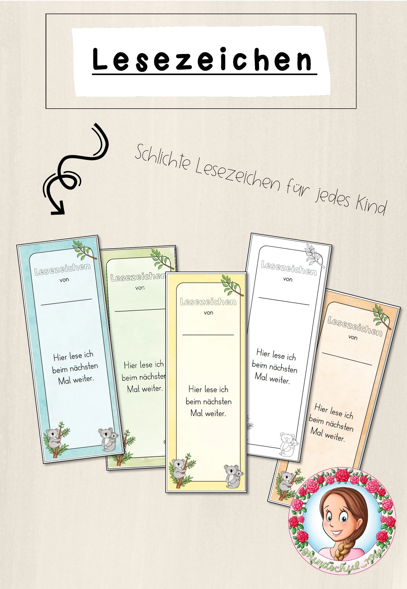 Koala-Klasse: Lesezeichen (Classroommanagement)
