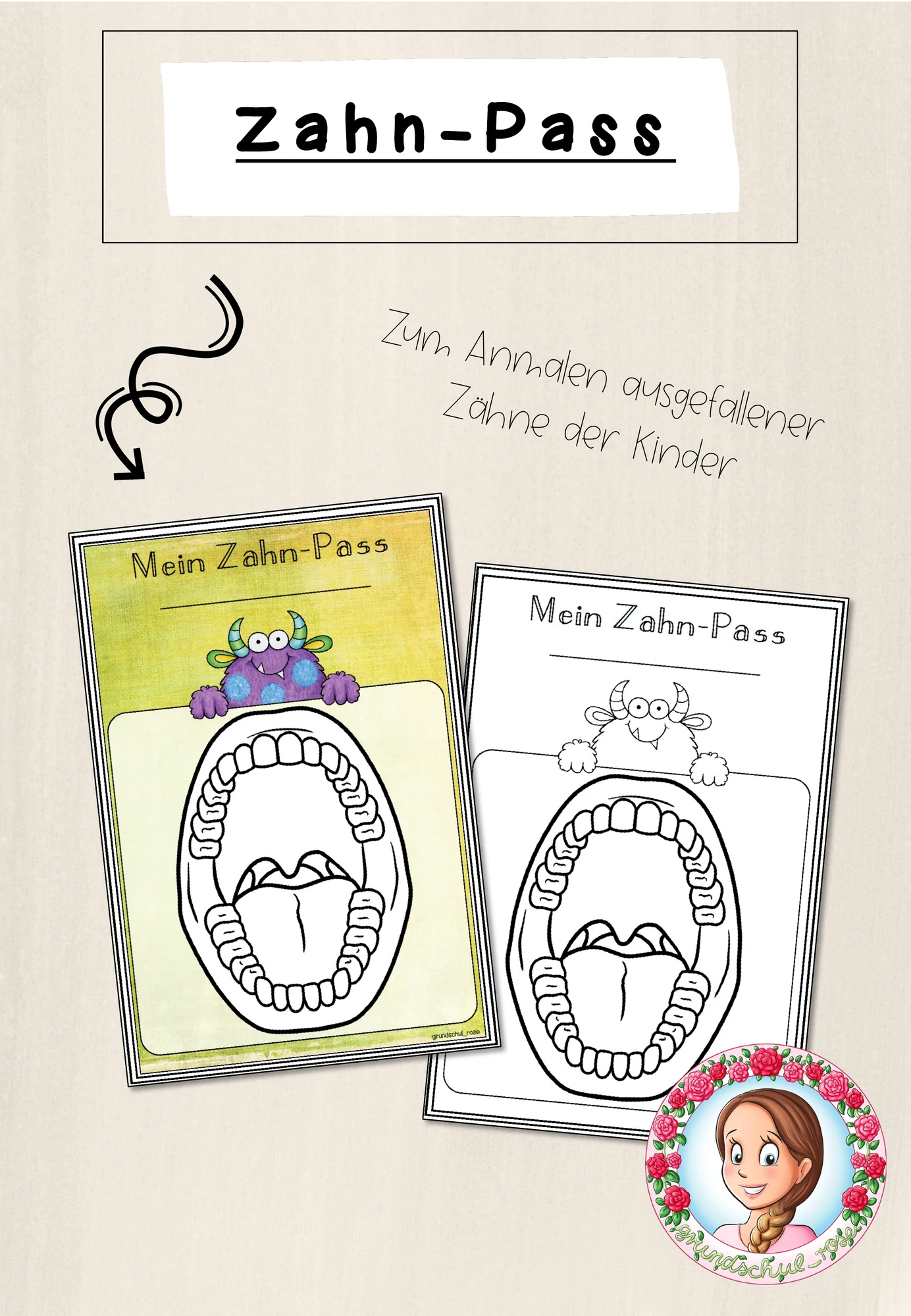 Monster-Klasse: Zahnpass (Classroommanagement)