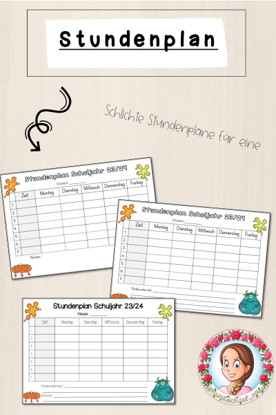 Monster-Klasse: Stundenplan (Classroommanagement) (891153)