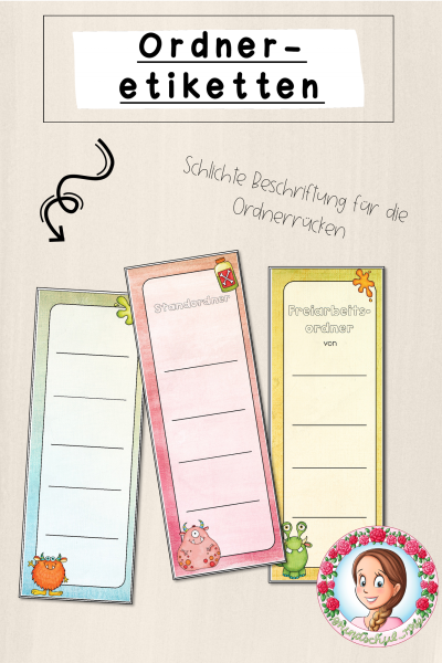 Monster-Klasse: Ordnerrücken (Classroommanagement) (891277)