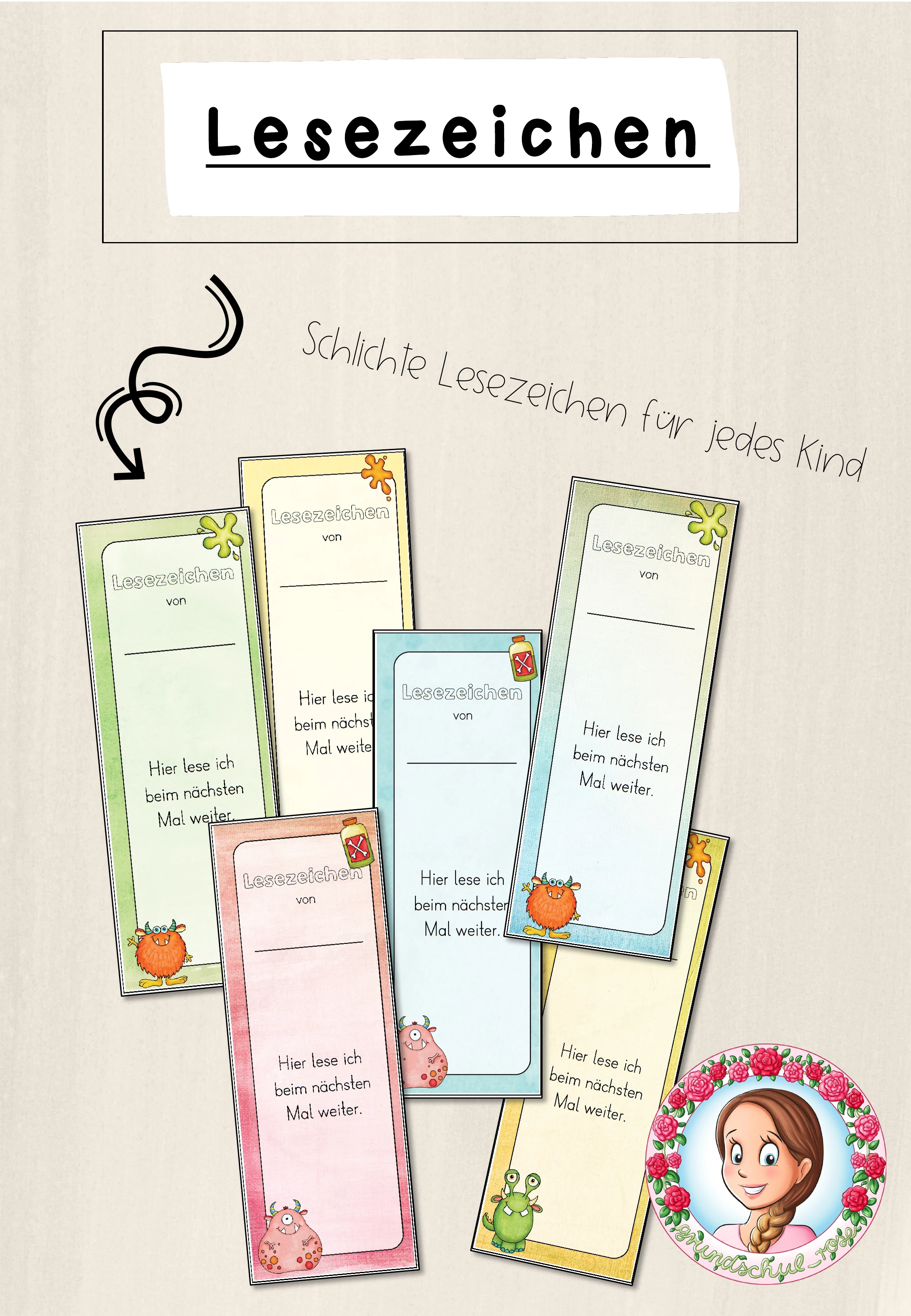 Monster-Klasse: Lesezeichen (Classroommanagement)