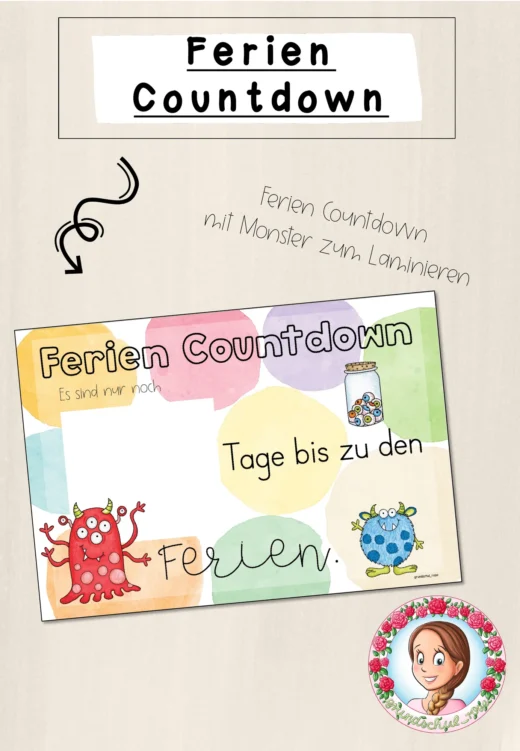 Monster-Klasse: Ferien Countdown (Classroommanagement)