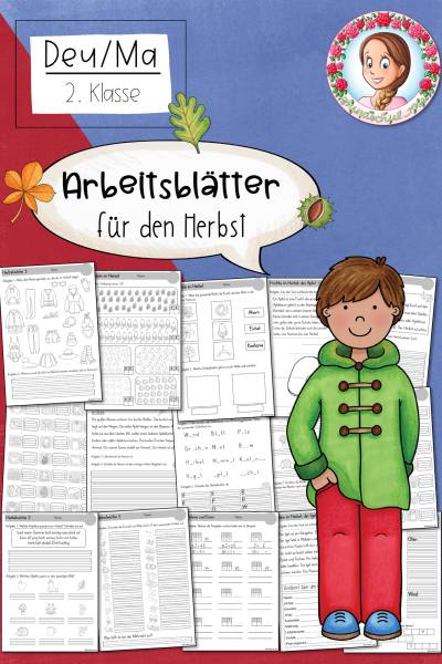 Herbst: Üben & Lernen – Arbeitsblätter Deutsch & Mathematik (2. Klasse) (89441)