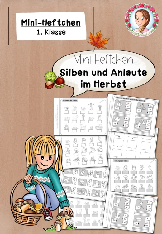 Herbst: Mini-Heftchen zu Silben & Anlauten (1. Klasse)
