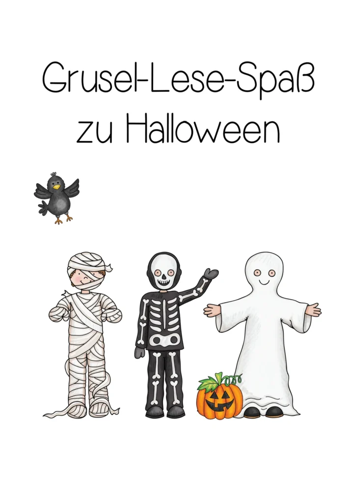 Lesemalblätter Halloween Deutsch Klasse 2-3 - Cover für Klasse 2-3