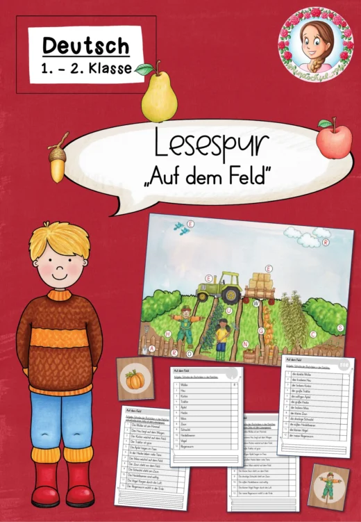 Herbst: Leseverstehen - Lesespur - „Auf dem Feld“ (1.–2. Klasse)