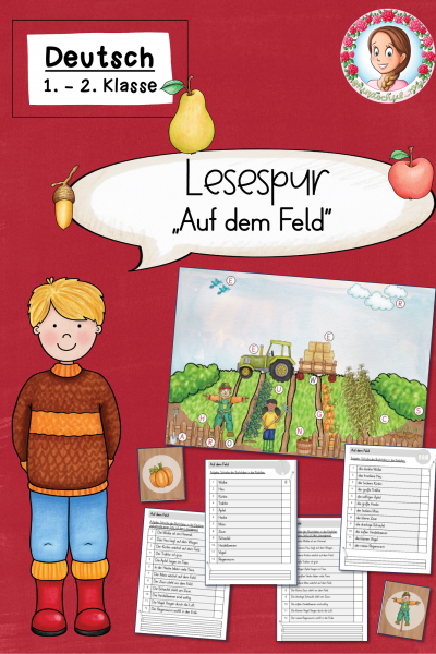 Herbst: Leseverstehen – Lesespur – „Auf dem Feld“ (1.–2. Klasse) (902137)