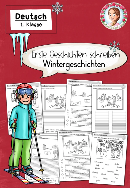 Erste Geschichten schreiben / 3 Wintergeschichten / Winter (1. Klasse)