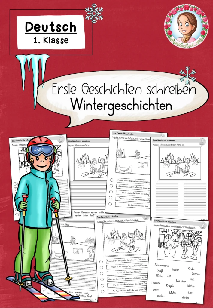 Bildergeschichte Winter Deutsch Klasse 1 - Cover für Klasse 1