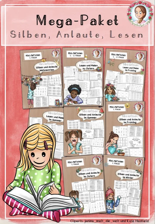 Mega-Paket zu den Silben, Anlauten und zum Lesen (1. Klasse)