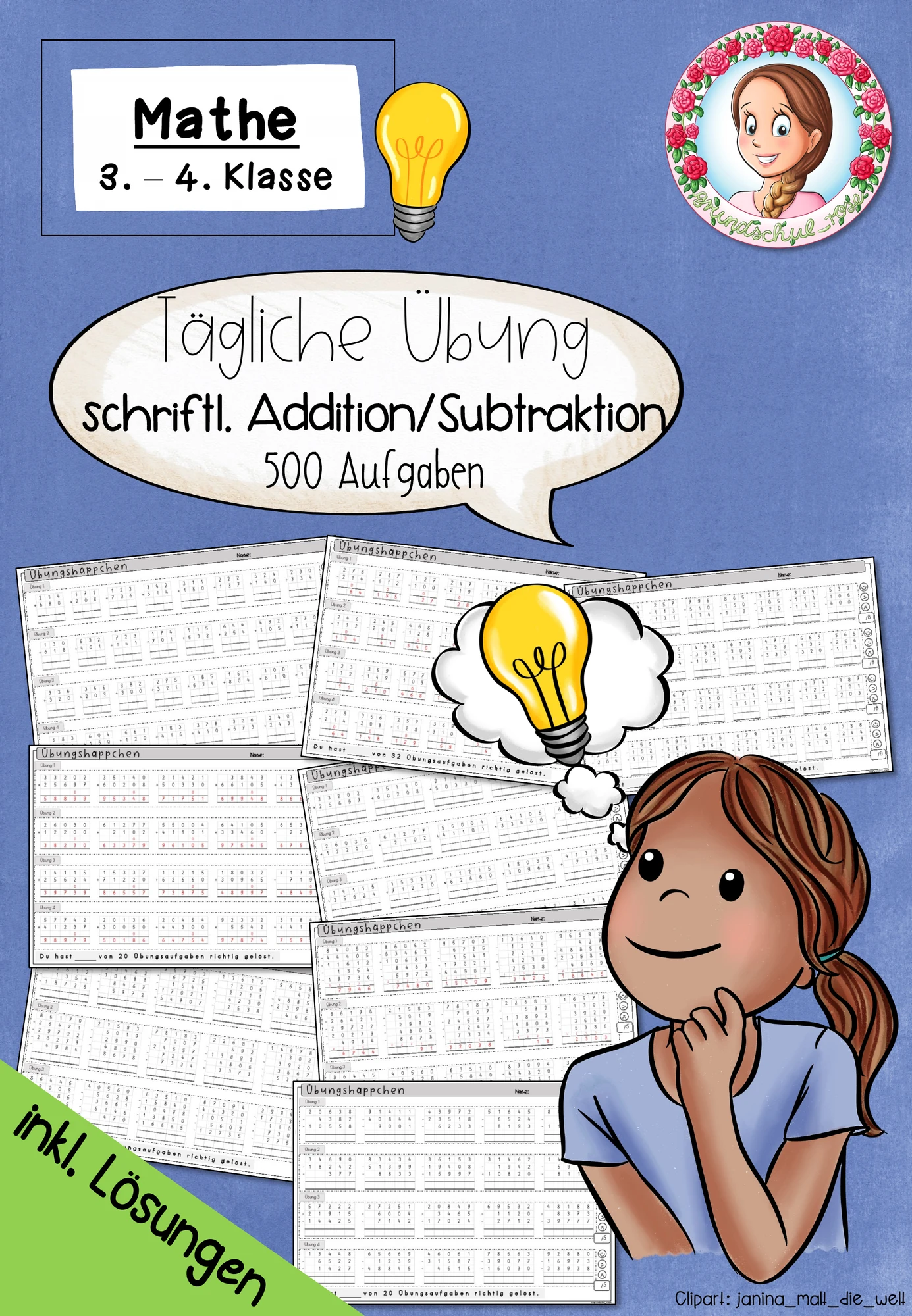 Tägliche Übung Mathe | Schriftliche Rechenverfahren Klasse 3-4