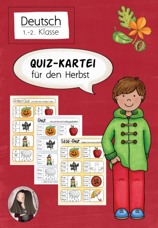 Herbst: Quiz-Kartei für die 1. & 2. Klasse
