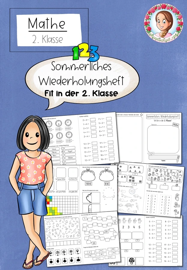Fit für Klasse 2 Mathe | Wiederholungsheft Klasse 1