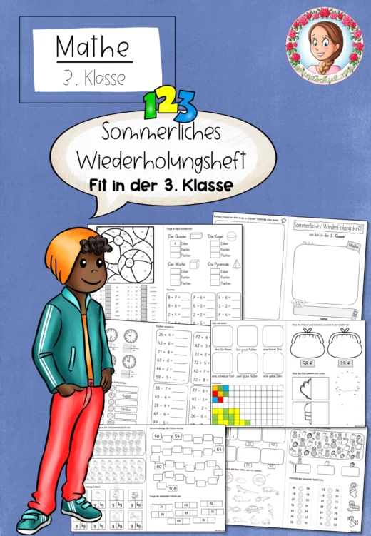 Wiederholungsheft Mathe Klasse 2 – Fit für die 3. Klasse