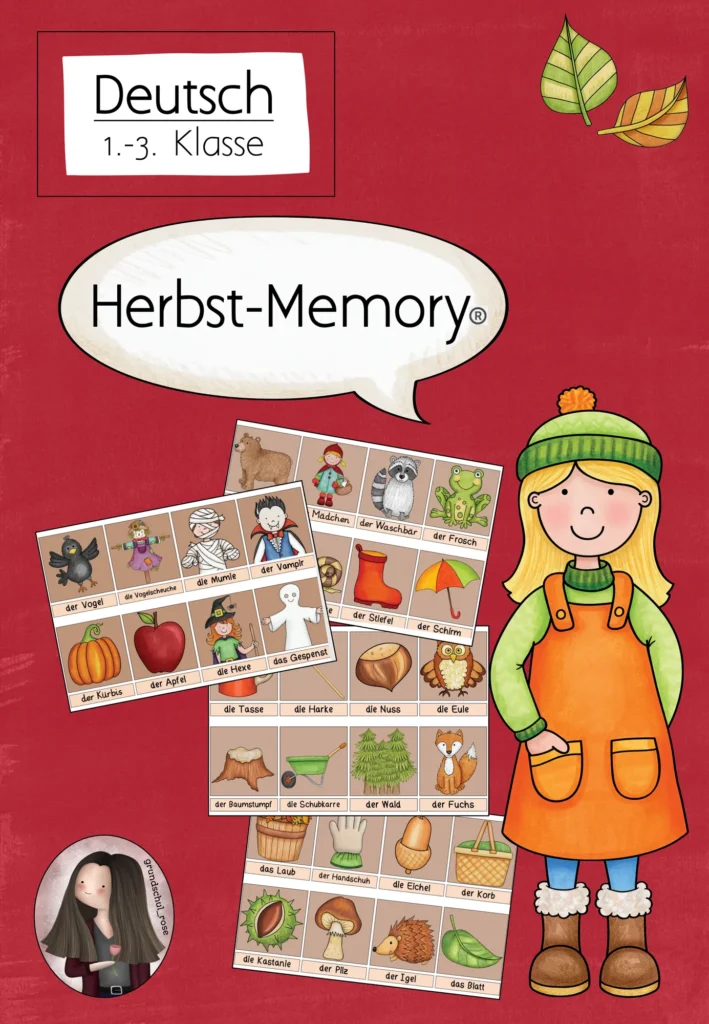 Lernspiel Herbst Deutsch Klasse 1 - Cover für Klasse 1