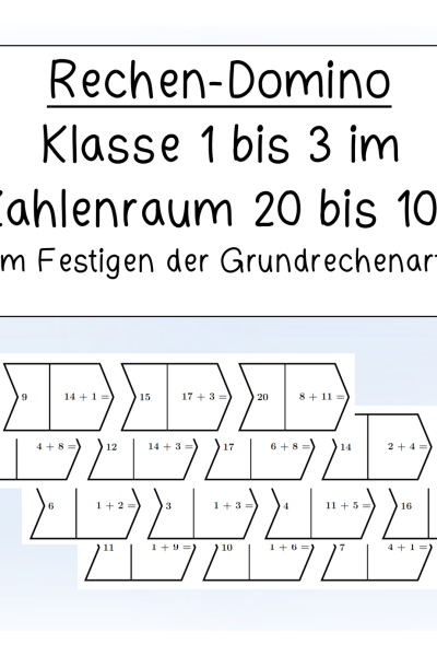 Rechen-Dominos im ZR 20-100 (93421)