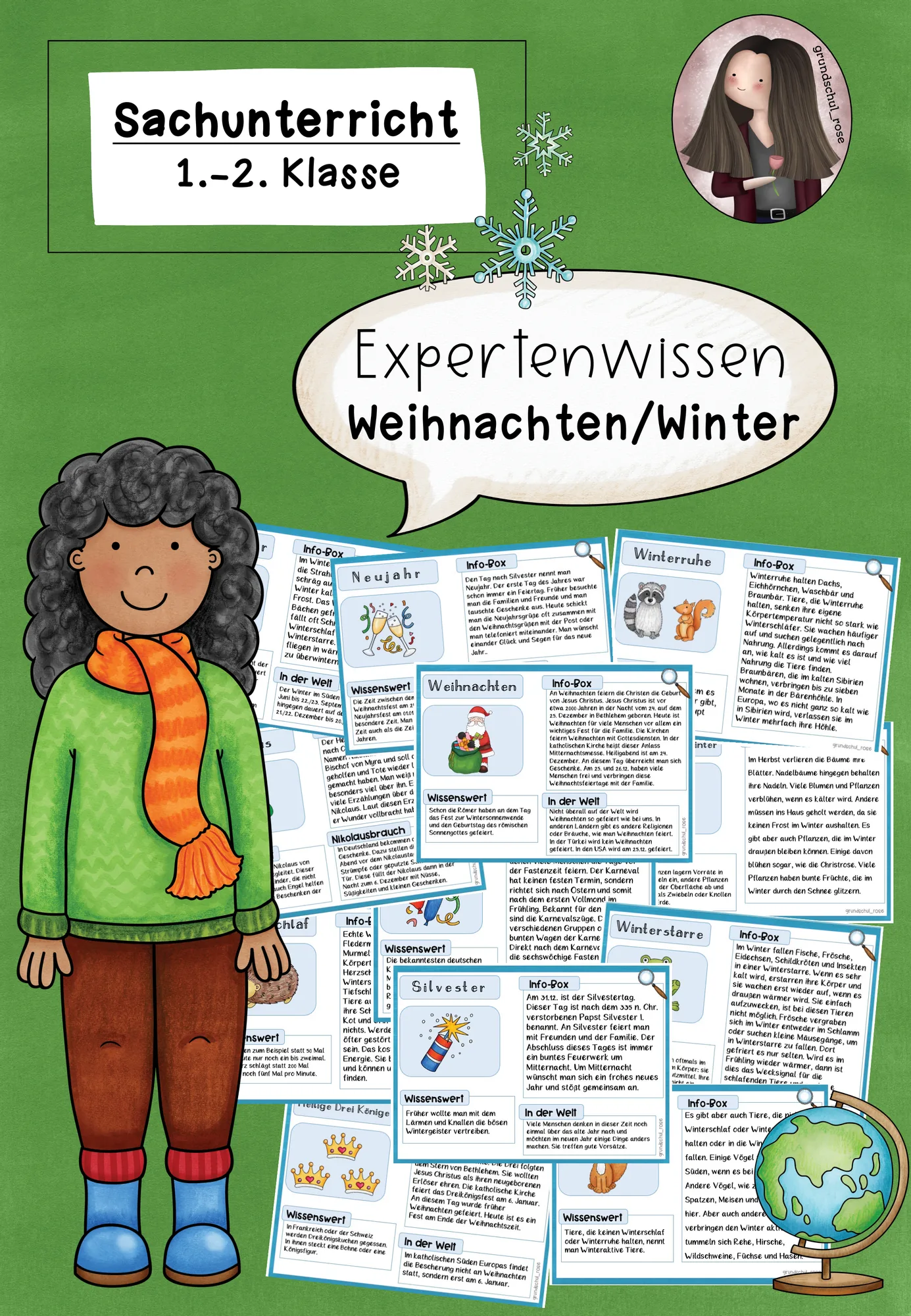 Wissenskartei Winter (Klasse 1 bis 2) Sachunterricht