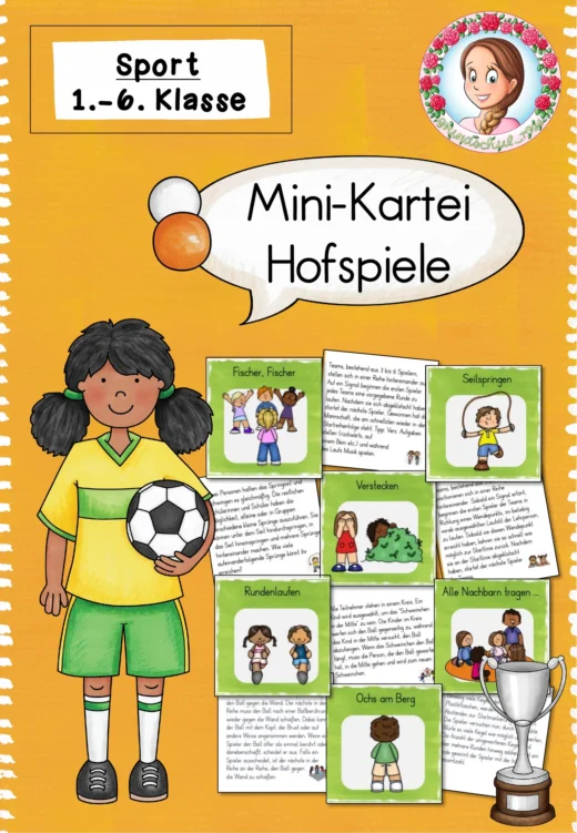 Mini-Kartei Hofspiele – Bewegungsideen für Sportunterricht & Pause (1.–6. Klasse)