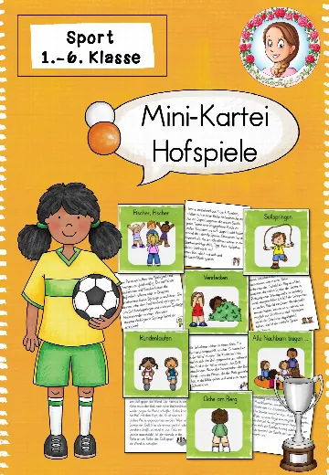 Cover: Hofspiele Kartei | Bewegungsideen für Pause & Sport – digitales Unterrichtsmaterial für die Grundschule