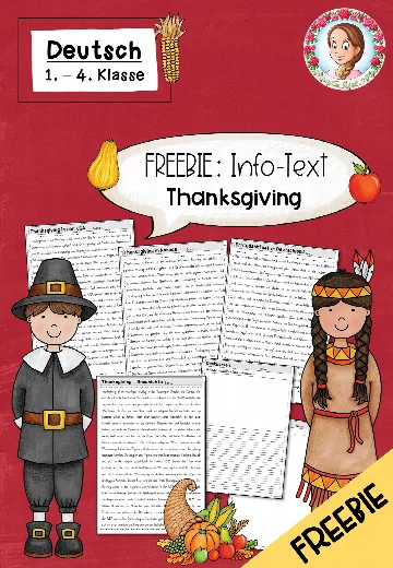 Cover: FREEBIE: Infotext zu Thanksgiving (1.-4. Klasse) – digitales Unterrichtsmaterial für die Grundschule
