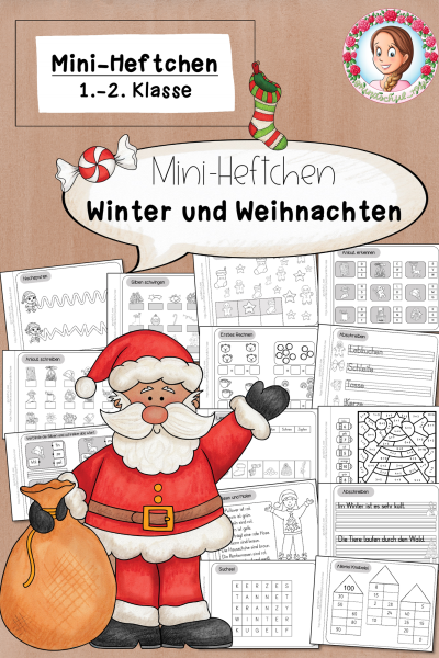 Mini-Heft Winter & Weihnachten (1.–3. Klasse) Lernen in Deutsch & Mathematik (98825)