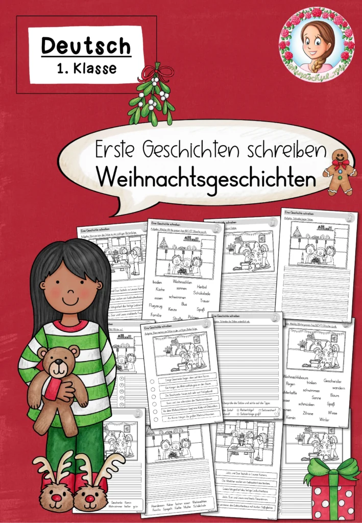Bildergeschichte Weihnachten Deutsch Klasse 1 - Cover für Klasse 1