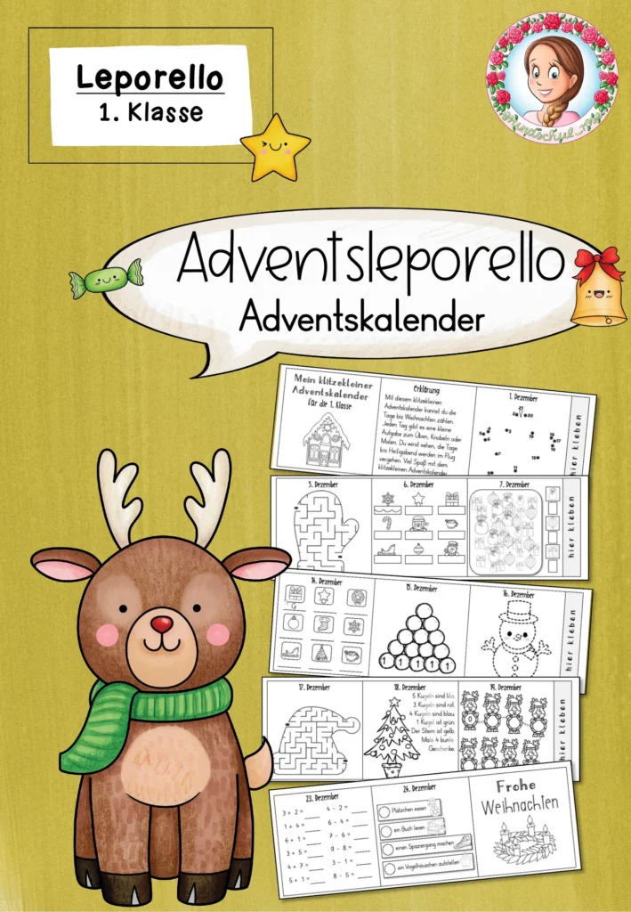 Leporello Weihnachten Klasse 1 - Cover für Klasse 1