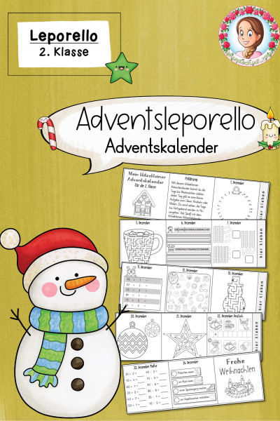 Adventskalender Leporello Weihnachten (2. Klasse) – Falten, Basteln & Lernen im Advent (998449)