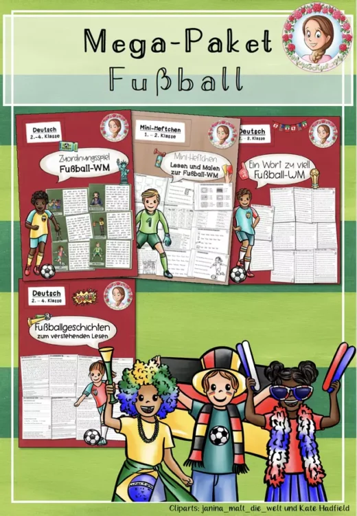 Mega-Paket Fußball WM 2026: Deutschmaterial Grundschule