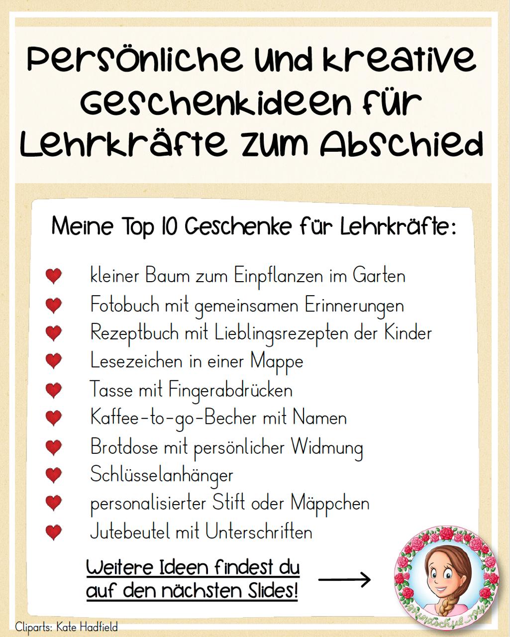 Geschenkideen für Lehrkräfte zum Abschied