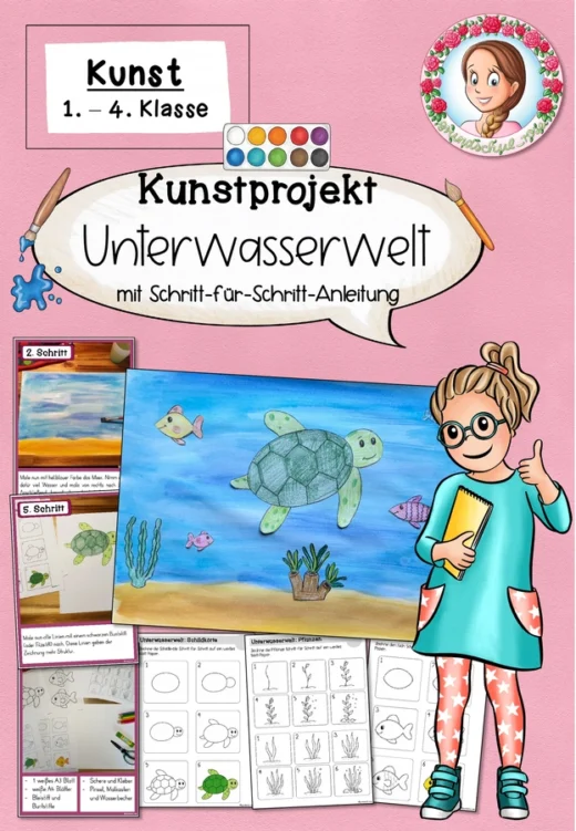 Kunstprojekt Unterwasserwelt (Sommer) – 1.–4. Klasse